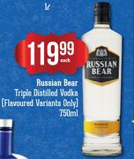 Russian Bear Triple Distilled Vodka(Flavoured Variants Only)-750ml Each