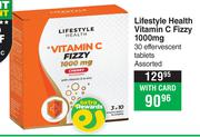 Lifestyle Health Vitamin C Fizzy 1000mg 30 Effervescent Tablets Assorted