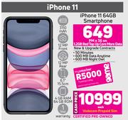 Apple iPhone 11 64GB Smartphone-On 1.2GB Red Top Up Core More Data