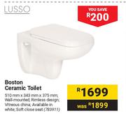 Lusso Boston Ceramic Toilet 510mm X 343mm X 375mm