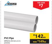 Marley PVC Pipe WPE313 50mm X 6m-Each