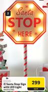 Excellent Houseware Santa Stop Sign With LED Light