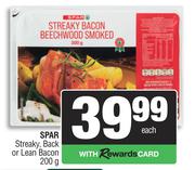 Spar Streaky, Back Or Lean Bacon-200g