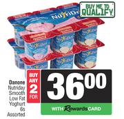 Danone Nutriday Smooth Low Fat Yoghurt-For 2 x 6s