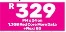 2 x Samsung Galaxy A06 Smartphone-On 1.3GB Red Core More Data + Flexi 80