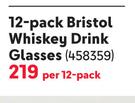 Nadir 12-Pack Bristol Whiskey Drink Glasses-Per 12-Pack