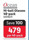 Ocean Hi-Ball Glasses 48-Pack-Per 48 Pack