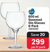 Nadir 600ml Stemmed Gin Glasses 6-Pack-Per 6-Pack