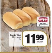 Country Value Mini Loaves-3s Per Pack