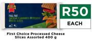 First Choice Processed Cheese Slices Assorted-400g