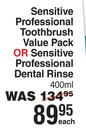 Elmex Sensitive Professional Toothpaste Value Pack Or Sensitive Professional Dental Rinse 400ml-Each