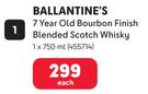 Ballantine's 7 Year Old Bourbon Finish Blended Scotch Whiskey