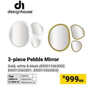 Design House 3 Piece Pebble Mirror-Each