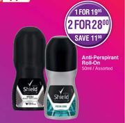 Shield Anti Perspirant Roll On Assorted-For 1 x 50ml 