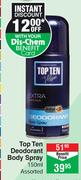 Top Ten Deodorant Body Spray Assorted-150ml
