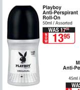 Playboy Anti Perspirant Roll On Assorted-50ml 