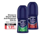 Shower To Shower Men Anti Perspirant Assorted-50ml Each