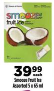 Smooze Fruit Ice Assorted-5 x 65ml Each