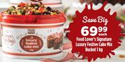 Food Lover's Signature Luxury Festive Cake Mix Bucket-1Kg Each