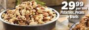 Pistachios, Pecans Or Brazils-Per 100g