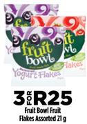 Fruit Bowl Fruit Flakes Assorted-3 x 21g 