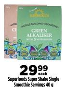 Superfoods Super Shake Single Smoothie Servings-40g Each