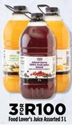 Food Lover's Juice Assorted-3 x 3Ltr Each