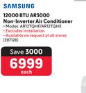 Samsung 12000 BTU AR3000 Non-Inverter Air Conditioner AR12TQHF/AR12TQHX
