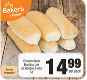 Green Shieds Hamburger Or Hotdog Rolls-6s Per Pack