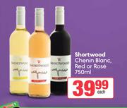 Shortwood Chenin Blanc Red Or Rose-750ml Each
