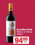 Guardian Peak Merlot Or Shiraz-750ml Each