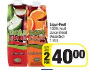 Liqui Fruit 100% Fruit Juice Blend Assorted-For 2 x 1L