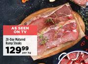 228 Day Matured Rump Steaks-Per kg