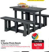 Eco 4-Seater Picnic Bench-Each