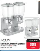 Aqua Double Cereal Dispenser-Each