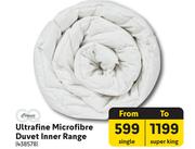 Classic Ultrafine Microfibre Duvet Inner Range