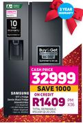 Samsung 617L Fridge Gentle Black Fridge RS64R5311B4