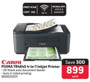 Canon Pixma TR4645 4 In 1 Inkjet Printer