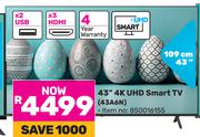 Hisense 43"(109cm) 4K UHD Smart TV 43A6N
