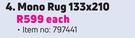Mono Rug 133 x 210-Each