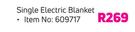 Pure Pleasure Single Electric Blanket