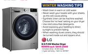 LG 8.5/ 5kg Washer Dryer-Each