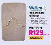 Waltex Plain Memory Foam Set-Per Set