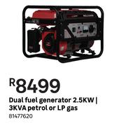 Dual Fuel Generator 2.5KW/3 KVA Petrol Or LP Gas 81477620