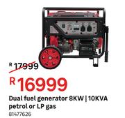 Dual Fuel Generator 8KW/10 KVA Petrol Or LP Gas 81477626