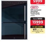 Defy 700mm Gemini Thermofan Double Oven DBO 768
