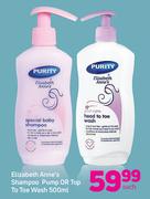 Elizabeth Anne's Shampoo Pump Or Top To Toe Wash-500ml Each