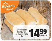 Green Shieds Hamburger Or Hotdog Rolls-6s Per Pack