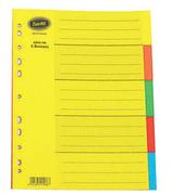 Bantex File Dividers A4 5 Division (Assorted)