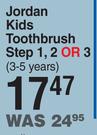 Jordan Kids Toothbrush Step 1, 2 Or 3 (3-5 Years)